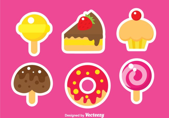 vector-candy-and-cake-cute-icons